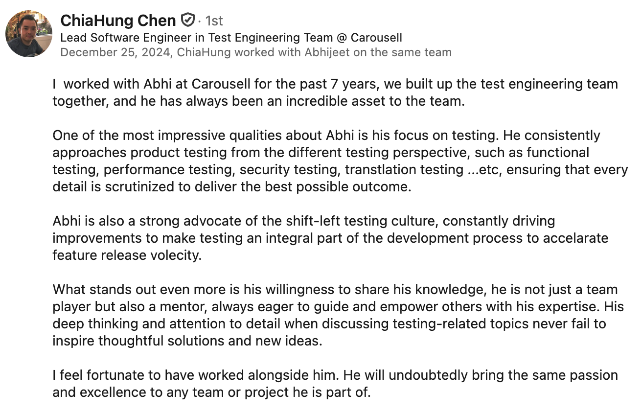 LinkedIn Recommendation