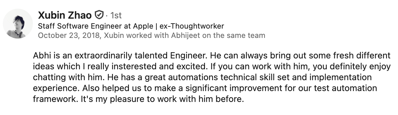 LinkedIn Recommendation